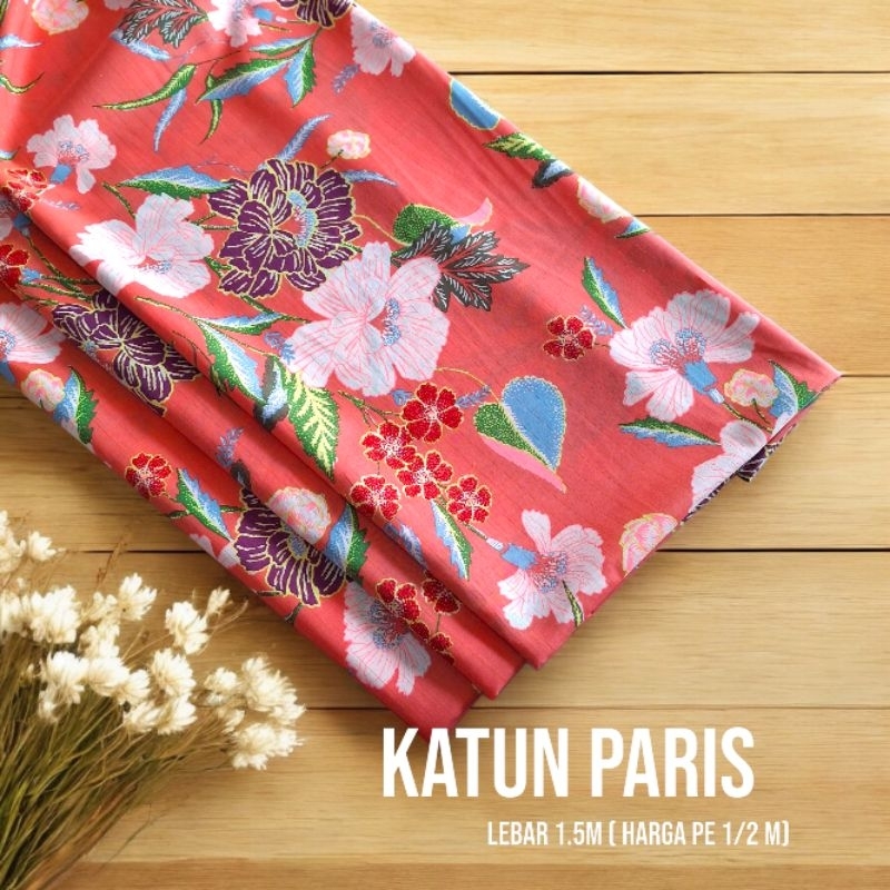 kain katun paris motif bunga