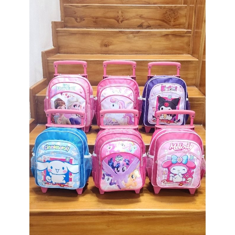 TAS DORONG TROLLEY ANAK PAUD /  PLAY GROUP PEREMPUAN GAMBAR