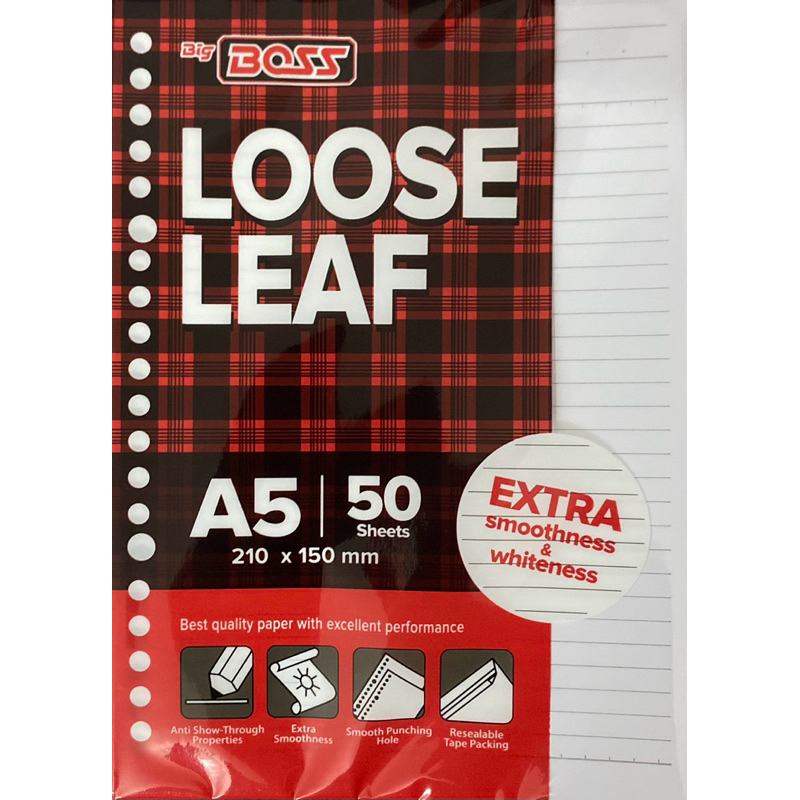 

Kertas Binder / Loose Leaf A5 50 Big Boss