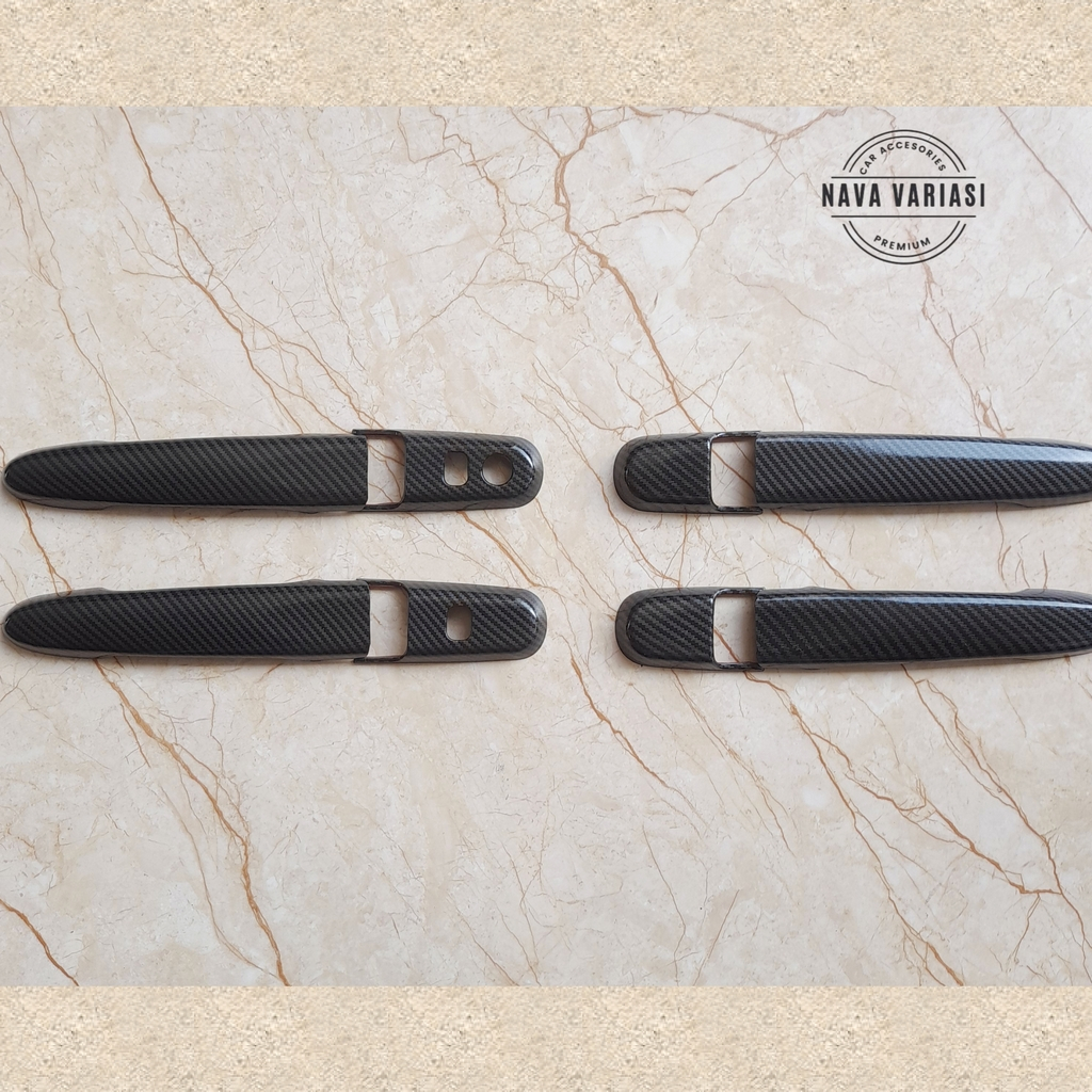 Cover Door Handle Rush Terios Cover Pegangan Pintu Mobil Rush Terios 2018 - 2023 Glossy Carbon