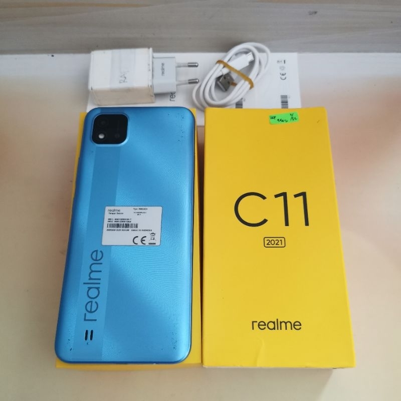 Realme C11 2021 ram 2GB 32GB Biru Bekas  - Fullset Resmi - second