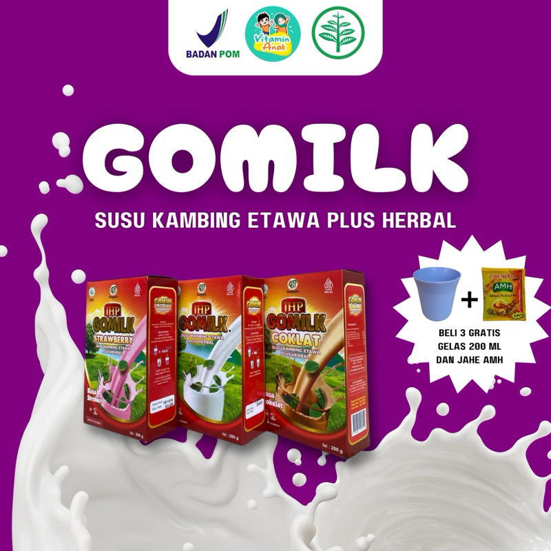 

GOMILK susu kambing etawa plus herbal (bisa COD + Garansi) (Beli 3 bonus Hadiah )