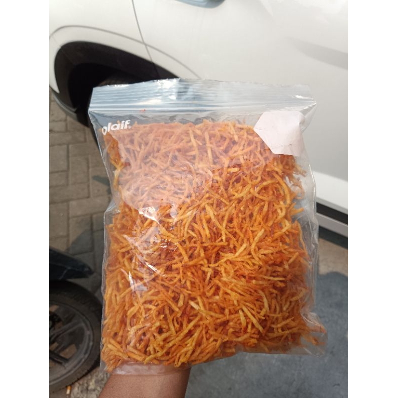 

TERENAK !!!! Kentang Kering Musthofa 500 Gram - Kriuk Krispi Lezat Sehat Lauk Anak Kost Pesantren