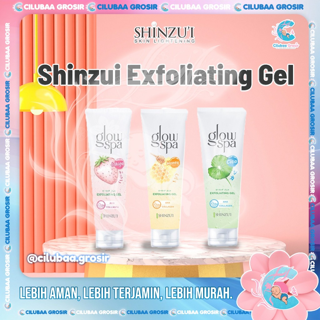 SHINZUI Glow Spa Exfoliating Gel 130ml & 260ml || Gel Eksfoliasi || Mengangkat Sel Kulit Mati