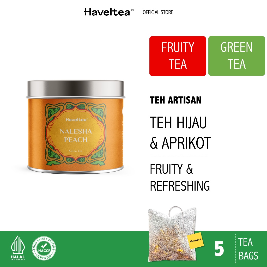 

NALESHA PEACH | Mini Tin | Haveltea | Green Tea Peach | Fruit Tea