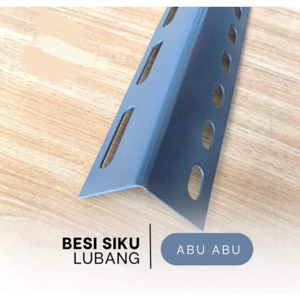 Besi Siku / Rak Siku / Siku Lubang besi / siku rak barang / rak siku lubang tebal  berat 1,2 kg 1 ba