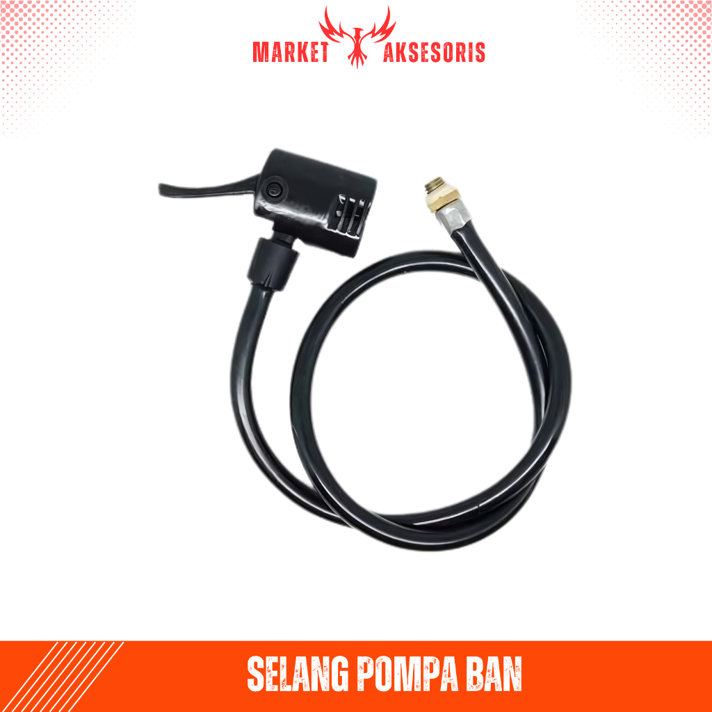Selang Pompa Tekuk Slang Handpump Ban Sepeda Motor Mobil Bola Selank Pompa Tangan Sepeda Ontel Panca
