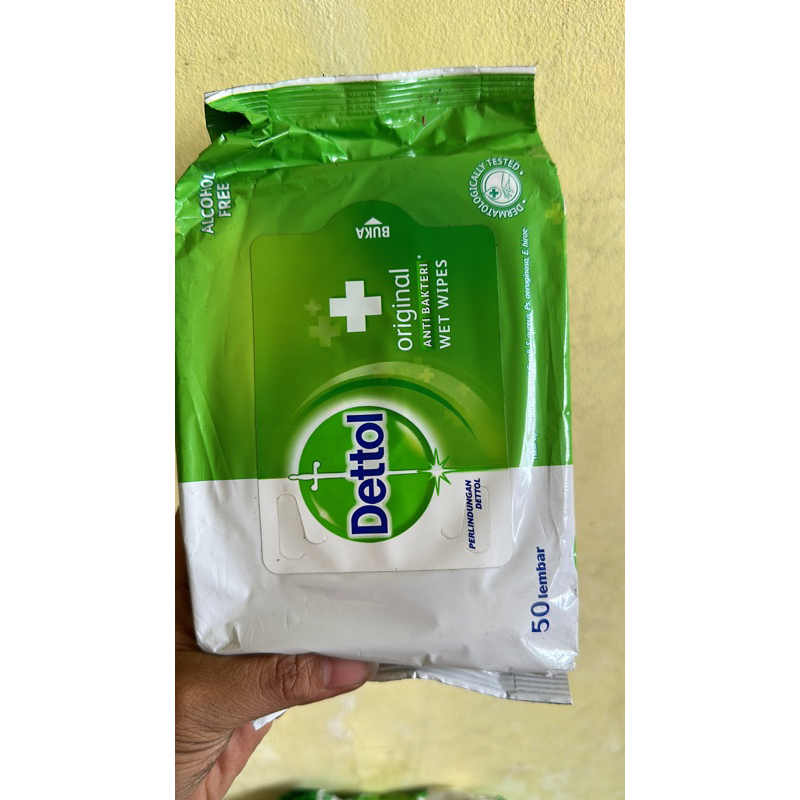 Dettol Tisu Tissue basah anti bakteri 50 lembar