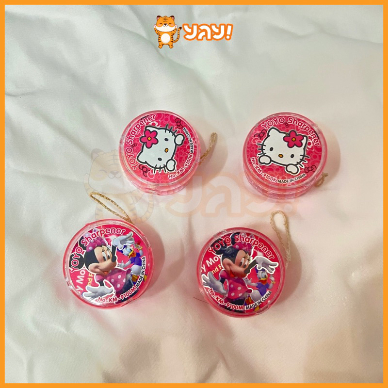

YAY! (CUCI GUDANG) PERAUT + MAINAN YOYO KARAKTER MICKEY MOUSE HELLO KITTY / YOYO SHARPENER