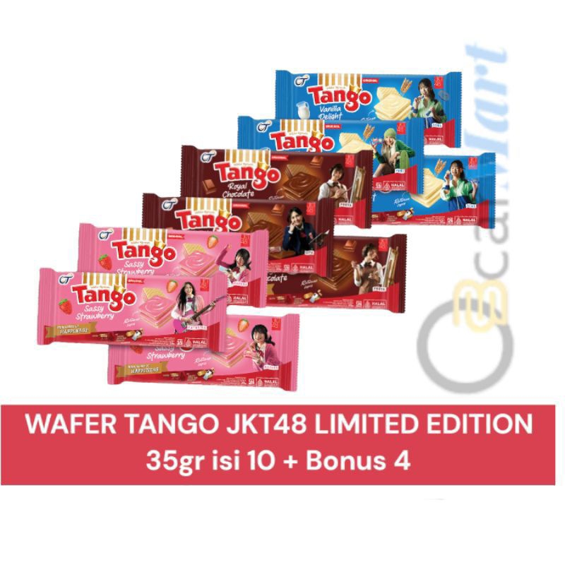 

Tango X Jkt 48 | Wafer Tango 35gr| Wafer Tango 35gr 11pcs| Wafer Tango X Jkt 48| Wafer Tango Photo Card Jkt 48