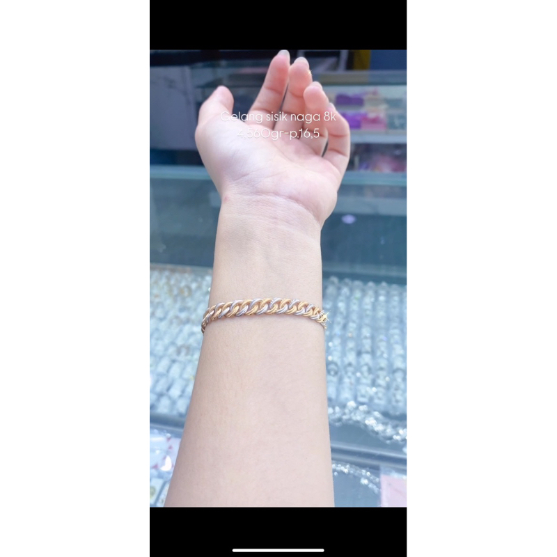 gelang sisik naga Emas kadar 375%