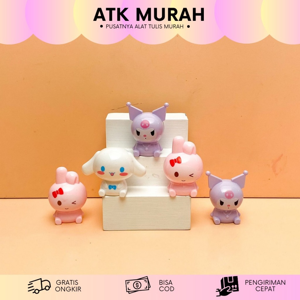 

R-1472 Rautan Model Plastik Toples Sanrio / Rautan Kuromi My Melody Cinnamorol Hello Kitty / Peruncing Pensil Sanrio kartun / alat tulis sekolah anak lucu ungu pink