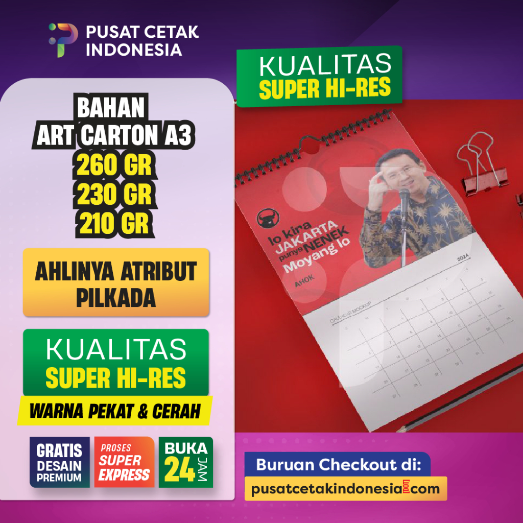 

Kalender dinding - Kampanye Pilkada A3