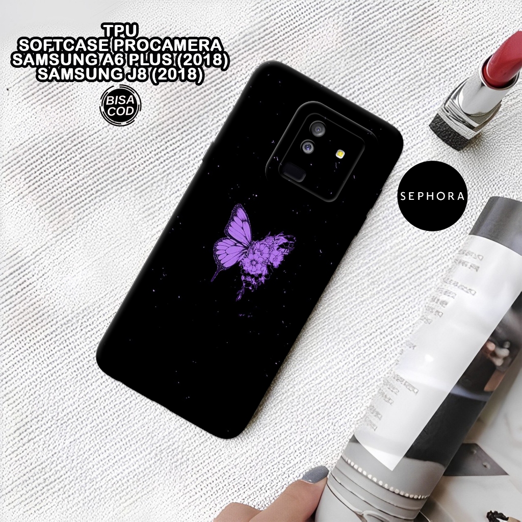 Case Samsung A6+ / J8 (2018) - Fashion Case Kupu Kupu - Softcase Samsung A6+ / J8 (2018) - Case Pro 