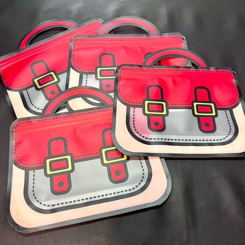 

Bingkisan plastik snack goodie bag ziplock 3D anti air standing goodie bag ziplock premium snack lucu kurnia kado