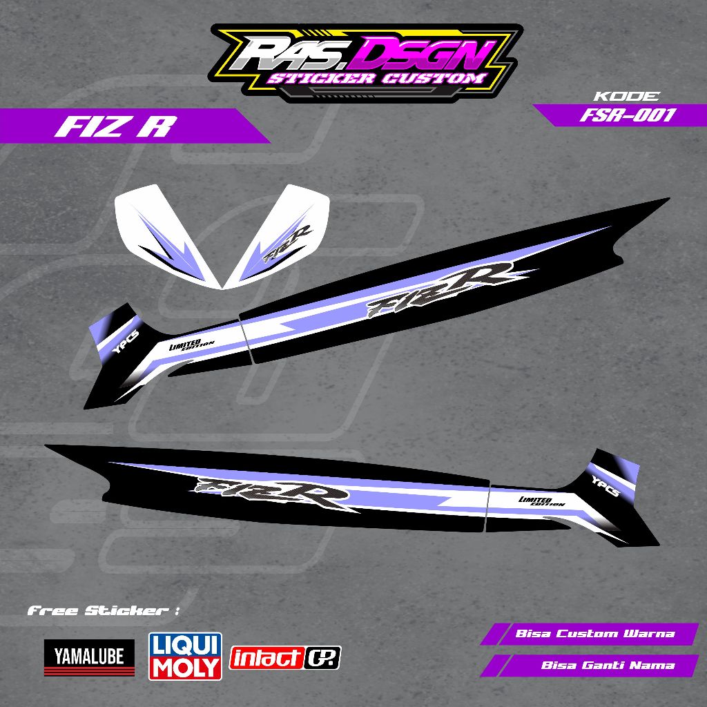 Striping FizR Custom Transparan / Striping Les Variasi FizR-Striping Transparan f1zR FizR / Custom s