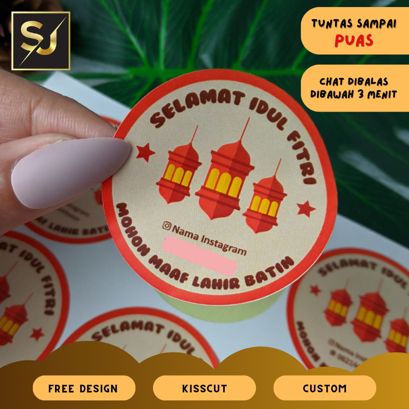 

Sticker Bulat Ramadan Idul Fitri Hampers Stiker Label Dus Kemasan Lebaran Custom Print Cetak Murah