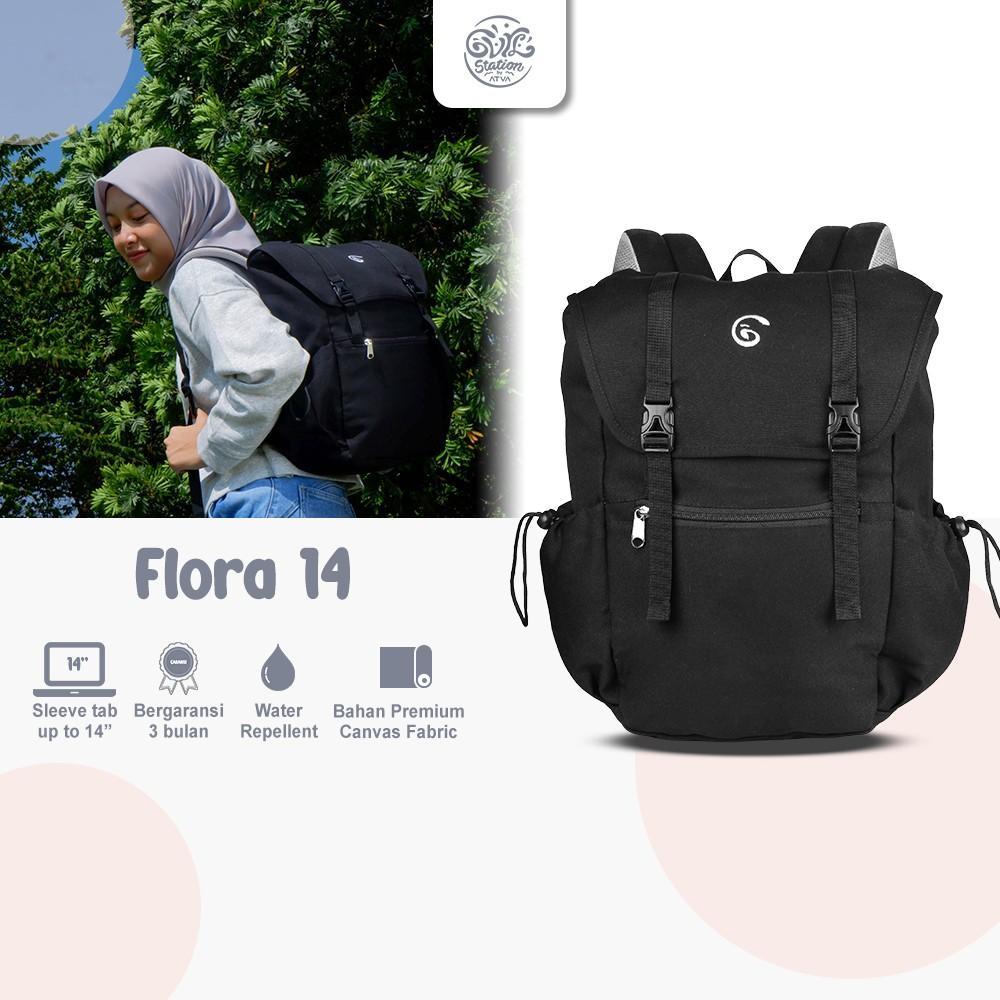 Tas Ransel Backpack Wanita Canvas Casual Outdoor Tas Laptop Punggung Cewek Kekinian