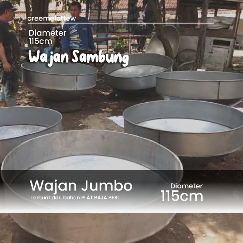 WAJAN BESAR SAMBUNG PLAT BAJA BESI 115cm