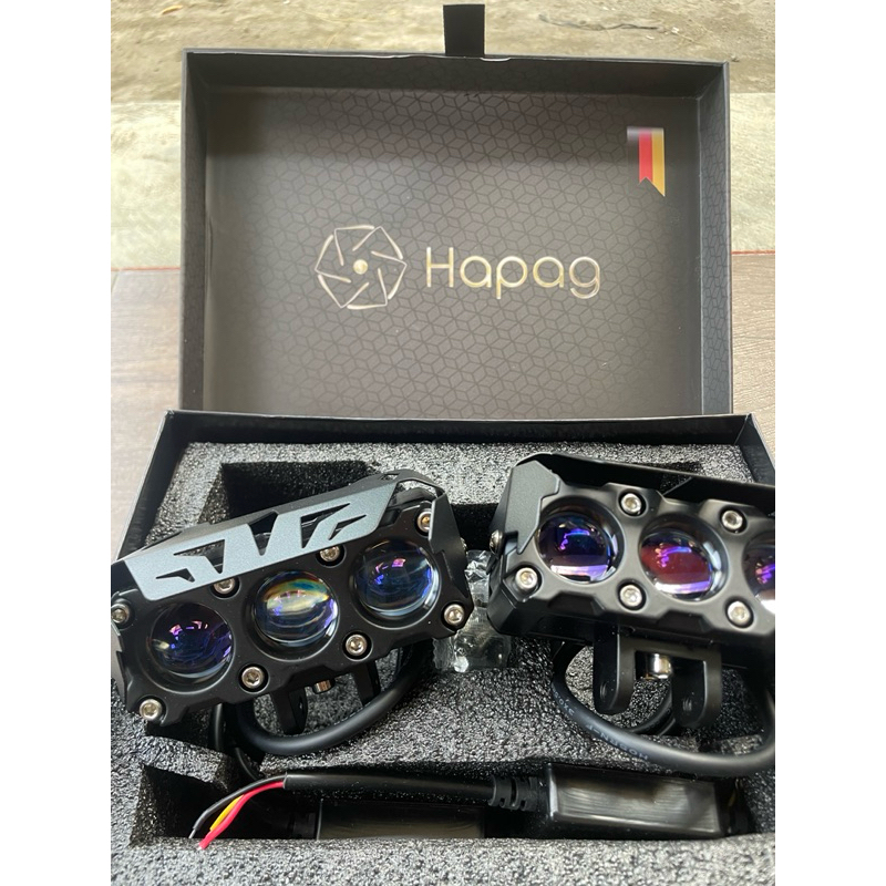 HAPAG 3 Mata Mini Projie 3 Mata Purple Lens 35 Watt Putih Kuning Original Premium Quality