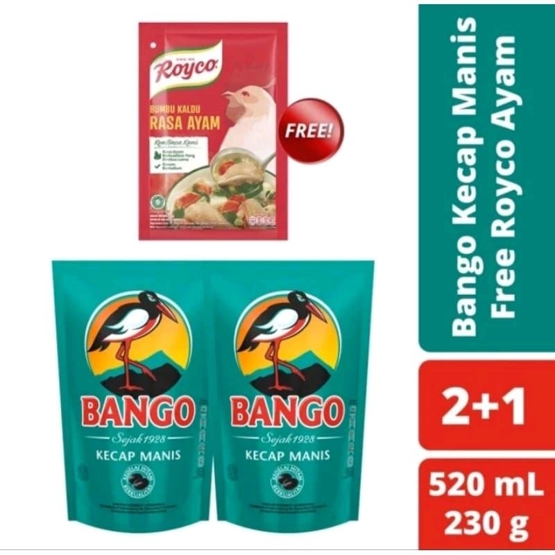 

Bango Kecap Manis Refill 520 mL FREE Royco Ayam 220 g