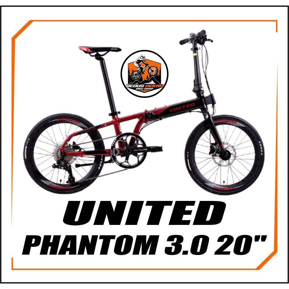 SEPEDA LIPAT FOLDING BIKE 20 INCH UNITED PHANTOM 3.0