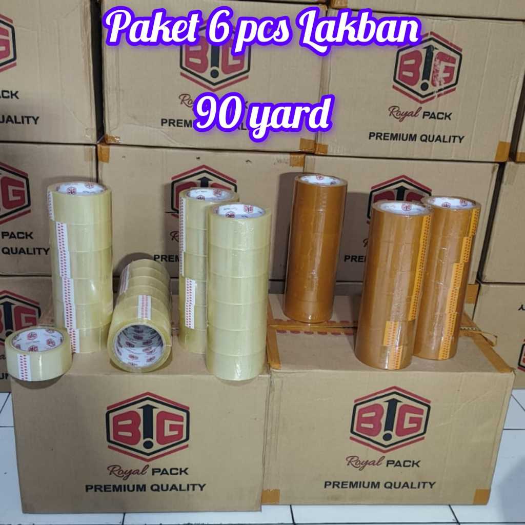 

Paket Hemat 6 pcs Lakban 90 Yard 4.5cm Grade A - Rekat Ekstra Kuat untuk Segala Kebutuhan