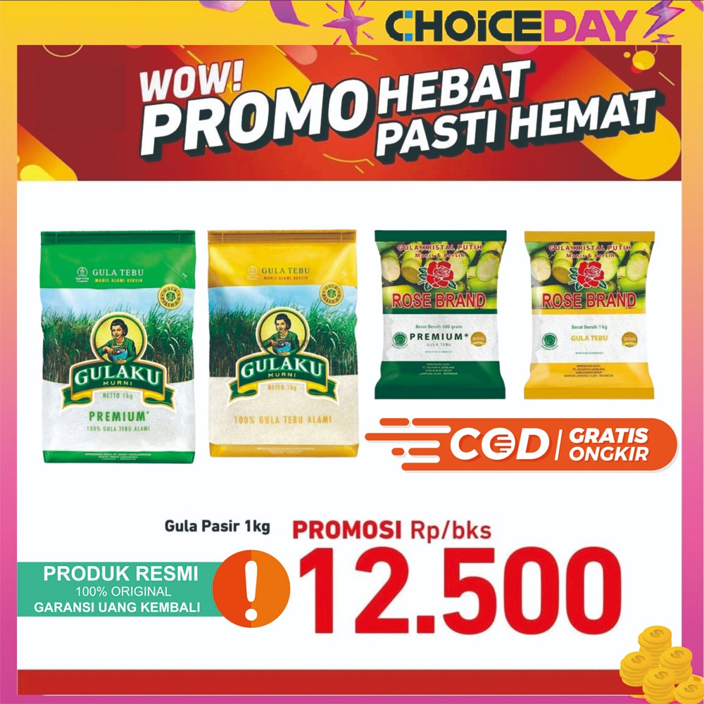 

[MURAH] GULAKU Rose Brand Gula Pasir Tebu Murni Premium