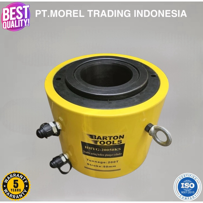 Double 200T 50mm Hollow Plunger Stroke Hydraulic Cylinder BARTON