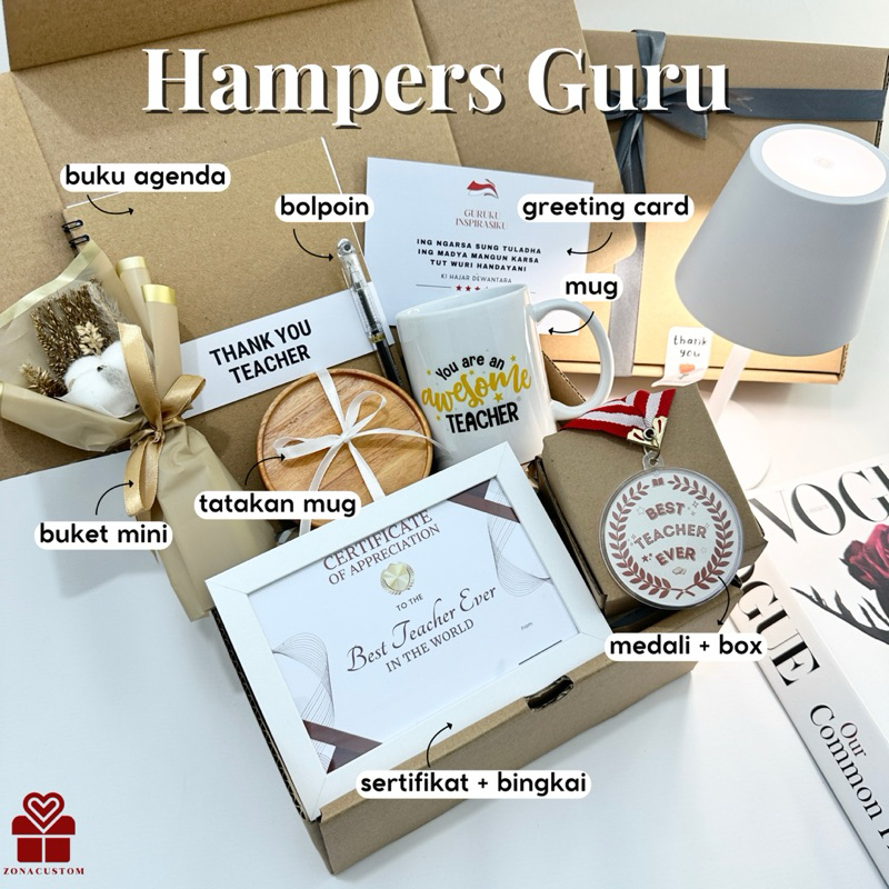 Kado Hampers Guru - Hadiah Perpisahan Guru - Kado Hari Guru Nasional - Kenang Kenangan Guru - Kado G
