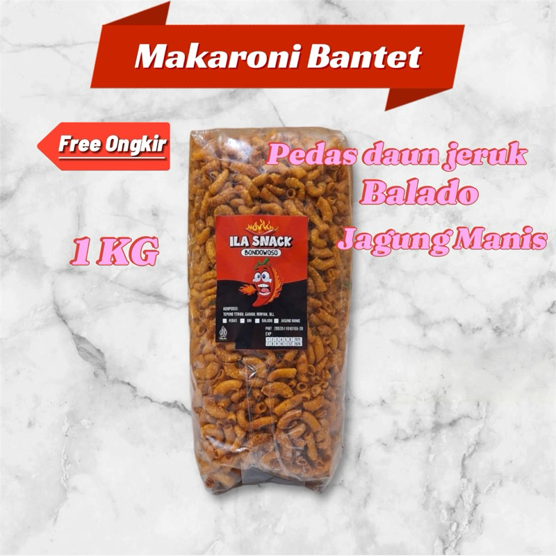 

(1KG) MAKRONI BANTET EKONOMIS - ILA SNACK BONDOWOSO