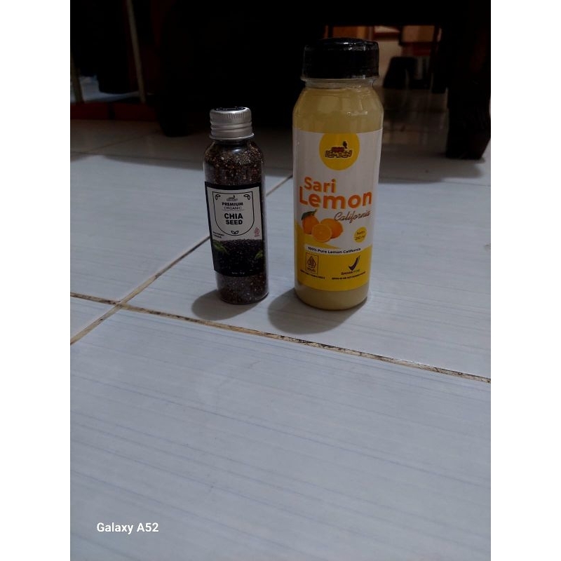 

PAKET HEMAT SARI LEMON MURNI 250 ML PLUS CHIASEED 70 GR