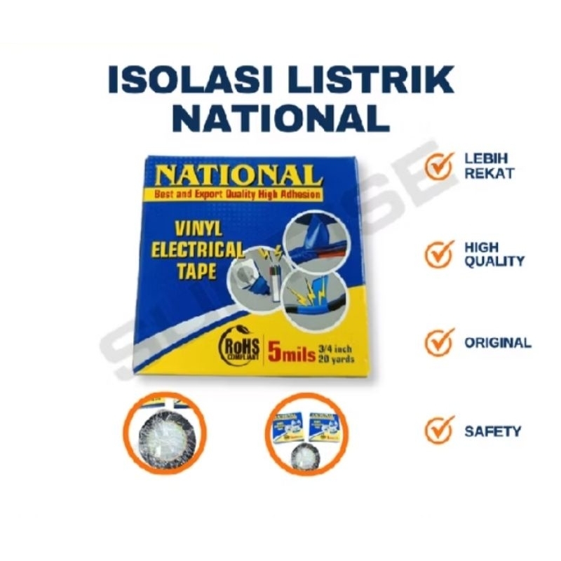

isolasi hitam national, solasi listrik hitam