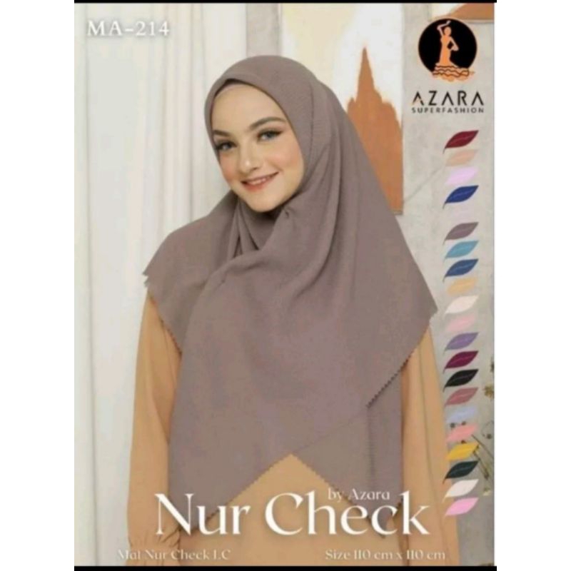 Hijab Kekinian 11 | Jilbab Kekinian | Azara Nur Check Waffle Polos