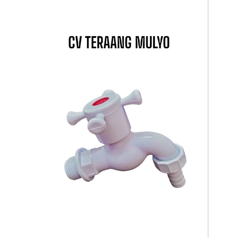 Kran Taman Kenmaster PVC White KM-8012 Palang With Nozzle