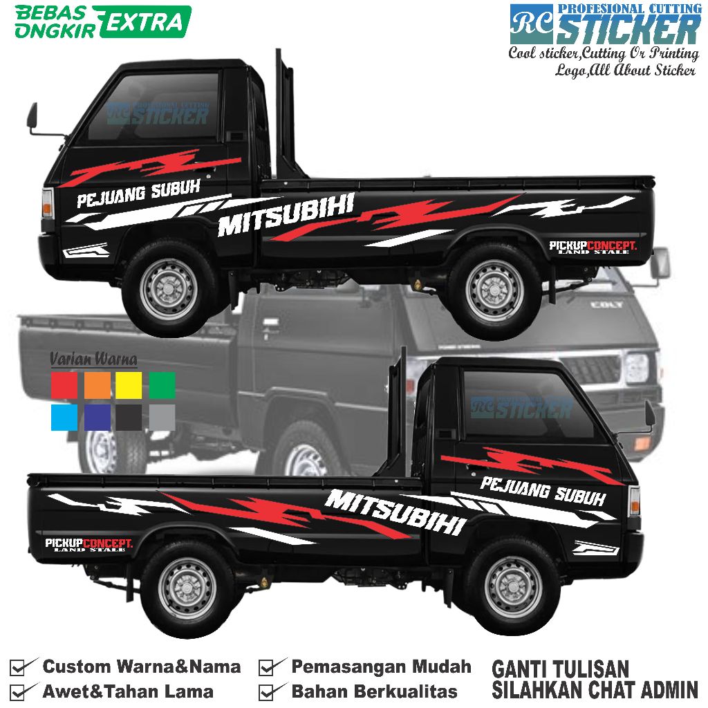Stiker Mobil Pick Up L300 Stiker Body Samping Mobil Mitsubishi L 300