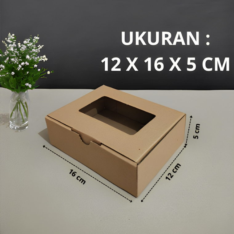 

( 10 Pcs ) Kardus Karton Box Kotak Kue Hampers 12 cm x 16 cm x 5 cm kaca
