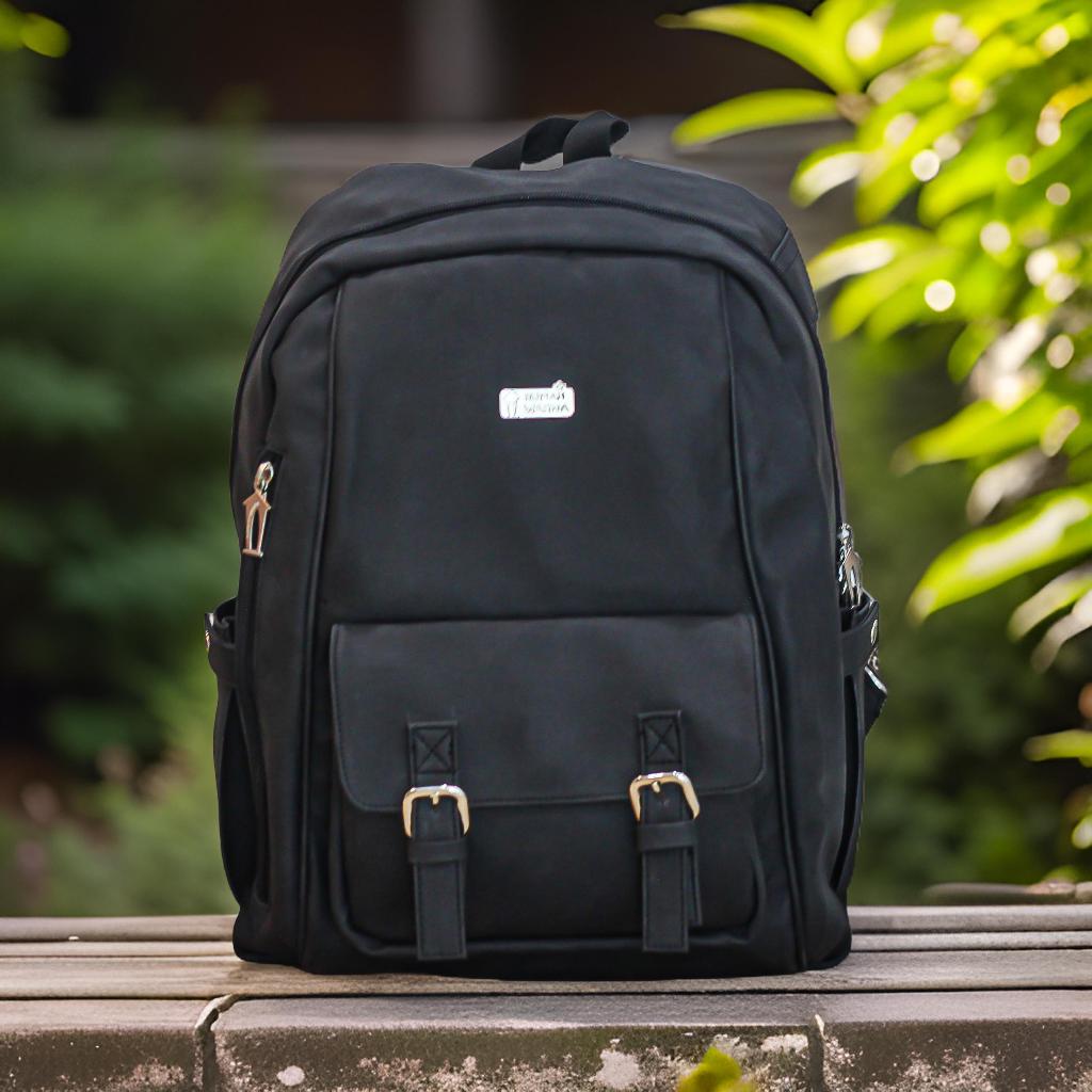Rumah Warna Tas Ransel Tas Laptop 15 inci 28 x 12 x 38 cm Afnan Hitam