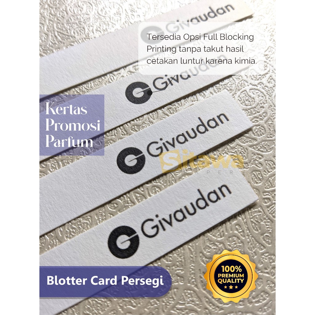 [Gratis Printing] Blotter Kertas Serap Aroma Tester Parfum Tester Roll Spray Biang Bibit