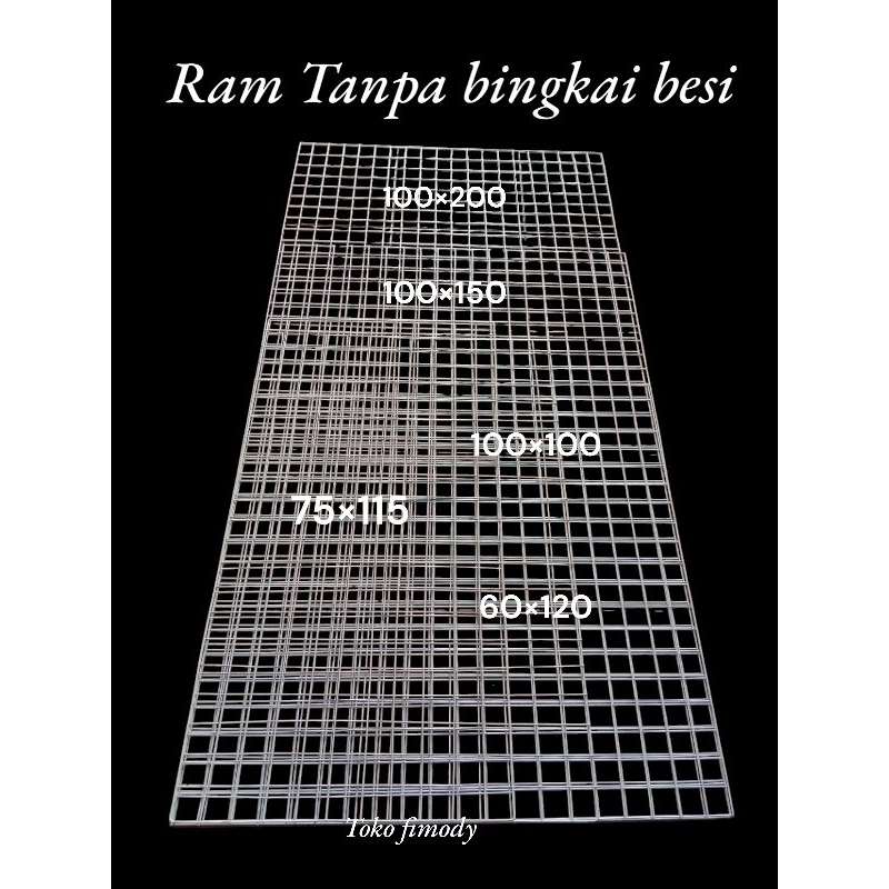 Ram besi tanpa bingkai gantung dinding, pajangan aksesoris