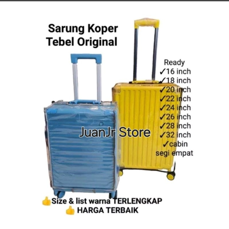 [ JUANJR ] Sarung Koper Sarung Pelindung Koper Transparan Cover Koper Mika Sarung Pelindung Koper