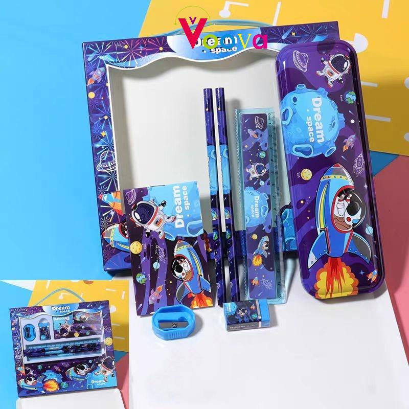 

VOOVA Stationary Set Kotak Pensil Anak Set Stationery Alat Tulis Kotak Pensil Karakter