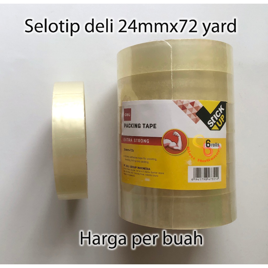 

Selotip 24mm x 72 yard isolasi solatip 1 inch perekat 1 inci Celotape Office tape selotip 1 inchi