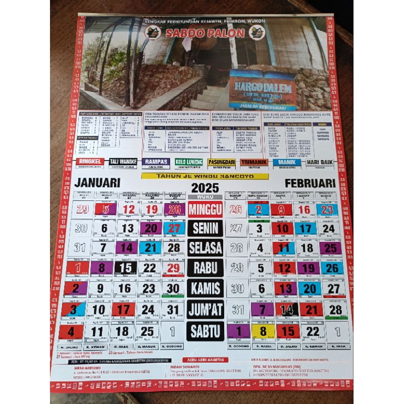 Kalender 2025 : Kalender Jawa 2025 SABDO PALON / Tanggalan Jawa Sabdo Palon 2025