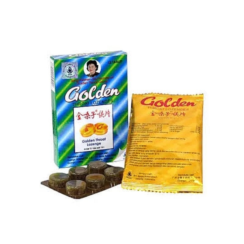 

Golden Throat Lozenges 12 Tablet Permen untuk Sakit Tenggorokan / Panas Dalam / Batuk