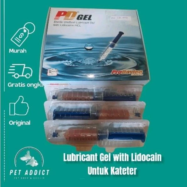 Lubricant Gel Plus Lidocain untuk Kateter Catheter. Gel Pelumas Kateter dengan Lidocain