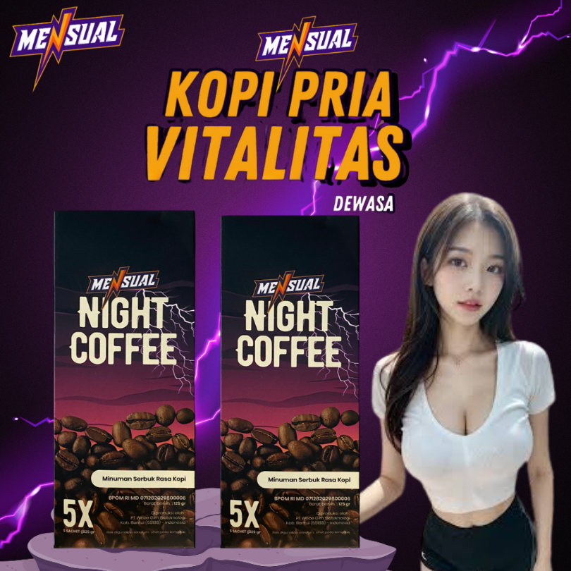 

Night Coffe Kopi Praktis Rasa Susu Untuk Daya Tahan Lama | Kopi Untuk Tenaga Tenaga Pria BPOM 125gram