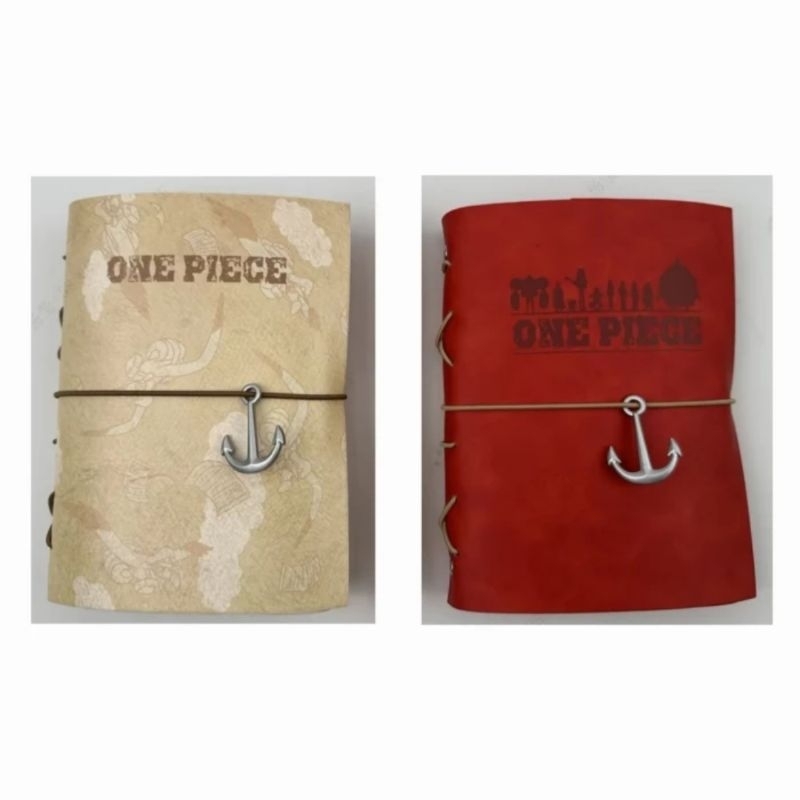 

Miniso Buku Tulis One Piece - One Piece Classic Collection Red & Creamy B6 PU Loose-Leaf Wire-bound Book with Band (80 Sheets)