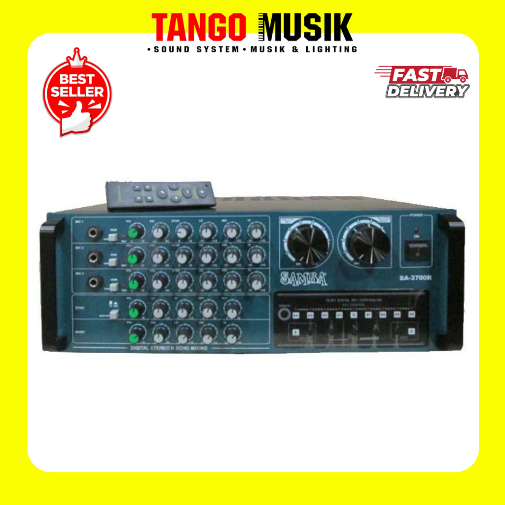POWER AMPLIFIER SAMBA SA 3700 450 WATT 2 x 225 WATT ORIGINAL / AMPLIE KARAOKE MURAH BERKUALITAS / PO