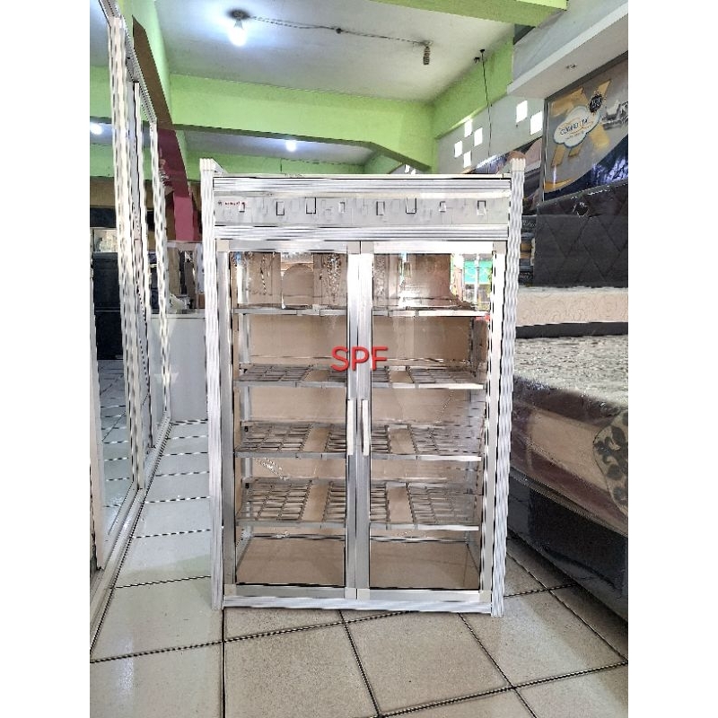 lemari sepatu / rak sepatu aluminium PVC